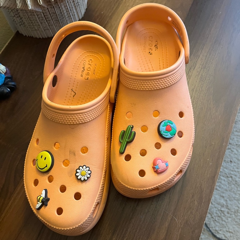 Platform Orange Clogs
